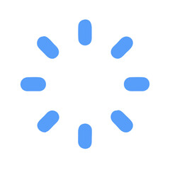 Blue loading circle vector graphic against dark black background