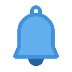 Blue notification bell icon on a black background