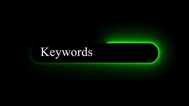 Keywords optimization concept on the transparent background. Targeting, and advertising idea. 4k video animation. 4K animation video,..!
