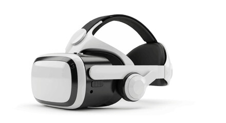 Black audio technology equipment headphones on white isolated background for sound music listen headset