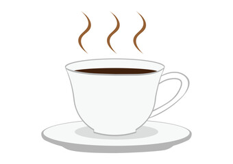 ホットコーヒーの入ったコーヒーカップ