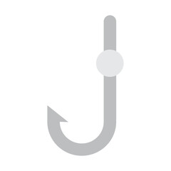 Fishing Hook Vector Flat Icon Design
