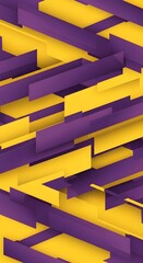 Dynamic abstract background with overlapping purple and yellow bars.