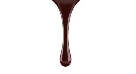 Delicious Drip Captivating Chocolate Pour, Isolated on Transparent Background