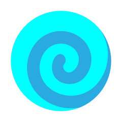 Spiral Swirl Vector Flat Icon Design