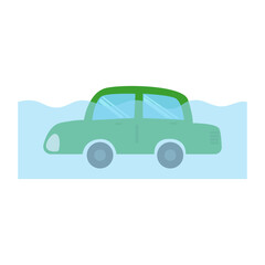 Fototapeta premium flood in rainy season and storm concept