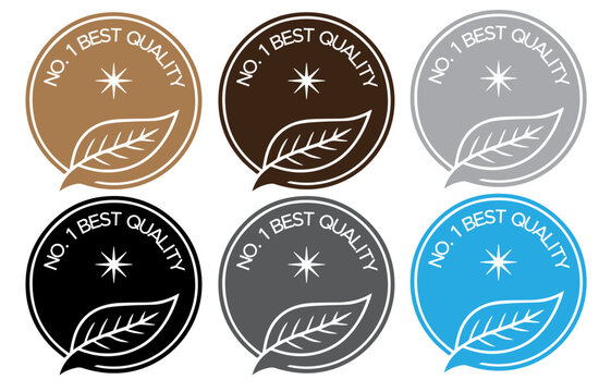No. 1 Best Quality badges set , No. 1 Best Quality logo stamp, No. 1 Best Quality seal - Powered by Adobe