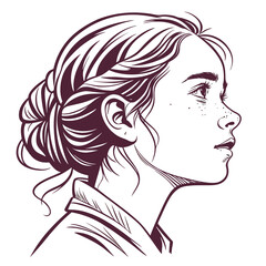 woman with long hair