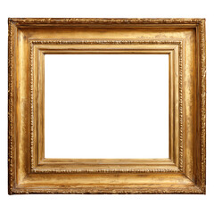 Ornate Gold Picture Frame with Intricate Details  for Artistic Presentations and Gallery Displays