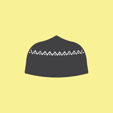 Muslim cap, or Songkok vector illustration. Islamic Cap