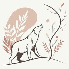 vector illustration of a bear with a heart