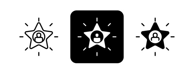 Outstanding  Solid color and black line drawing vector illustration set