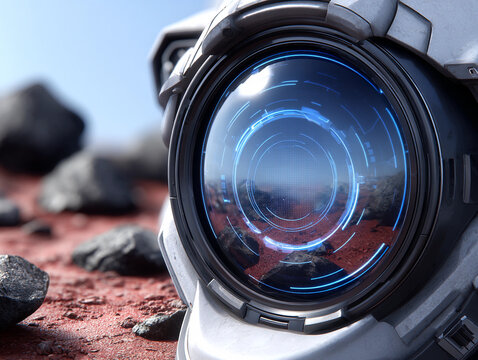 Future Vision: Augmented Reality Helmet on Martian Surface