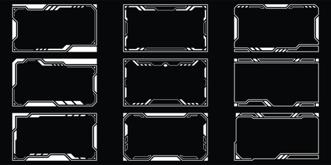 Sci-fi futuristic hud dashboard display virtual reality technology screen. User Interface set. Statistics, Data information infographic. Vector graphics