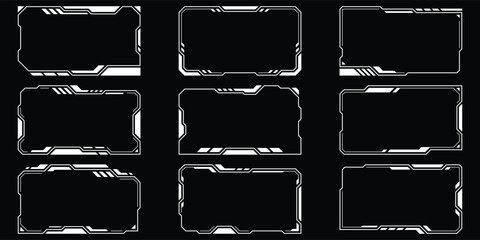 Sci-fi futuristic hud dashboard display virtual reality technology screen. User Interface set. Statistics, Data information infographic. Vector graphics