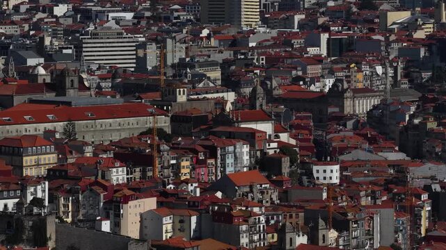 Cityscape of Porto buildings with 6x zoom