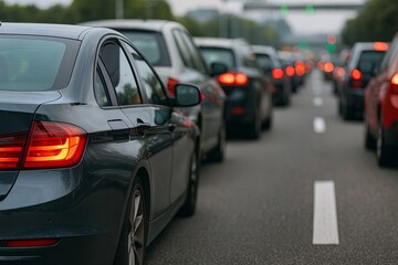 Naklejka premium bouchon autoroute