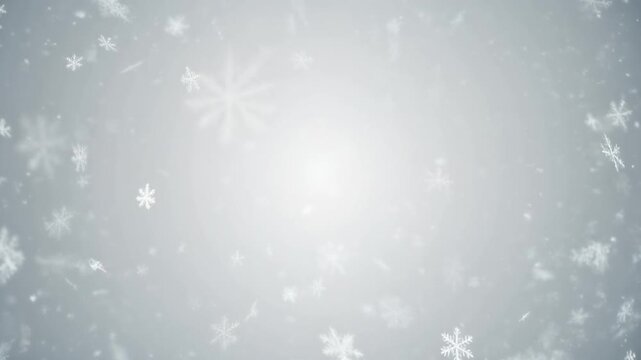 Minimalist Winter Scene with Continuous Gentle Snowfall: A Peaceful and Softly Translucent Firefly-Inspired Visual Experience