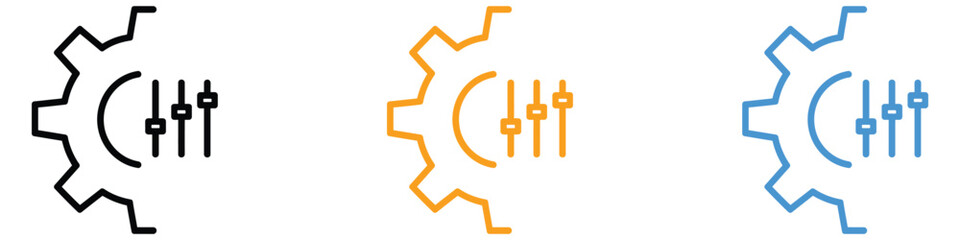 Mass customization icon vector. settings, customization, and control symbol. vector illustration.