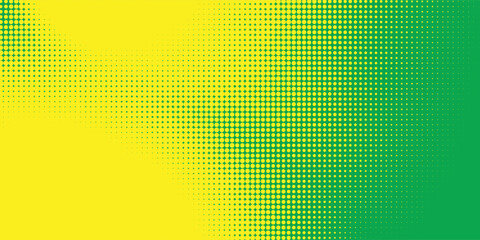 Dots halftone yellow green color pattern gradient texture background.