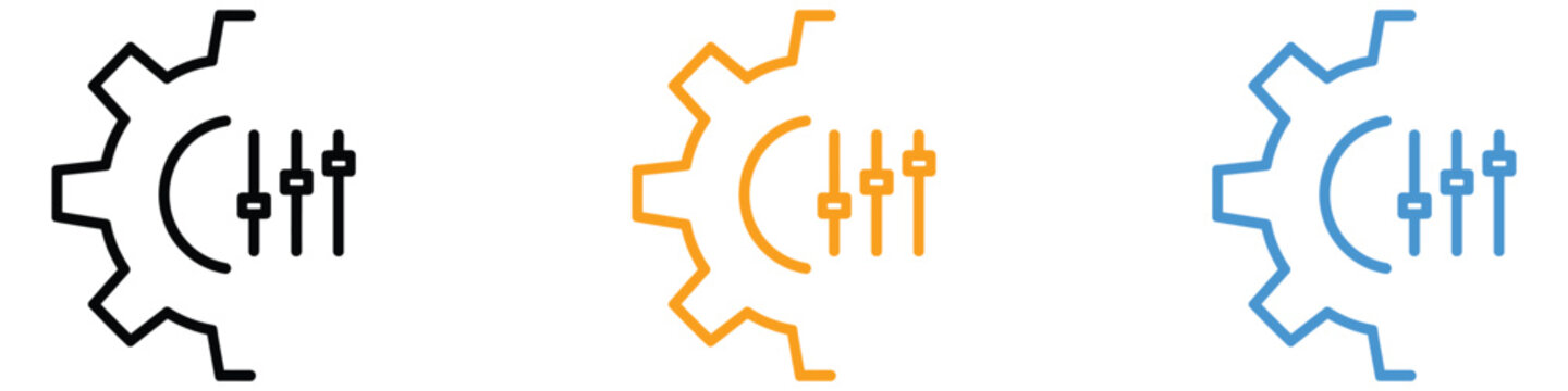 Mass customization icon vector. settings, customization, and control symbol. vector illustration.