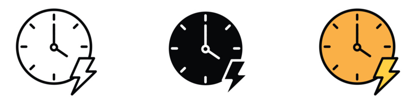 Rapid time icon vector. speed, efficiency, and urgency symbol. vector illustration.