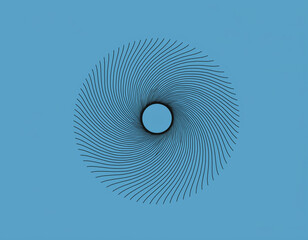 Abstract Spiral Swirl Design on Blue Background Modern, Minimalist Art for Visuals, Backgrounds, and Graphic Projects.