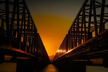 揖斐長良川河口の夕景