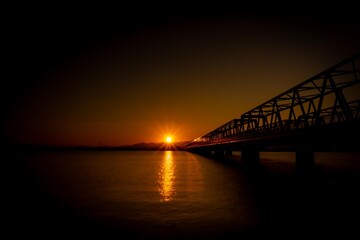 揖斐長良川河口の夕景