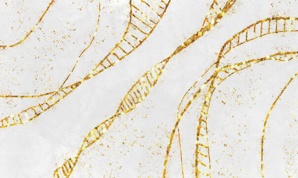 Elegant white marble with luxurious gold veins texture - Powered by Adobe