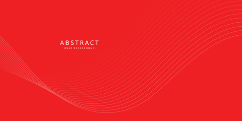 abstract creative red white blend wave line on red background.