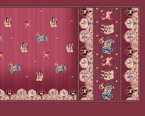 saree dizital printing design for womens