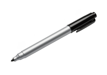 A black marker pen isolated on transparent background