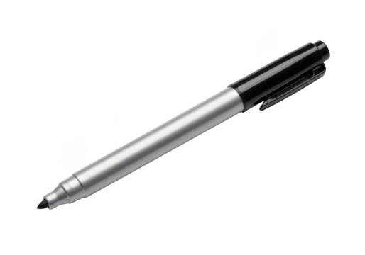 A black marker pen isolated on transparent background - Powered by Adobe