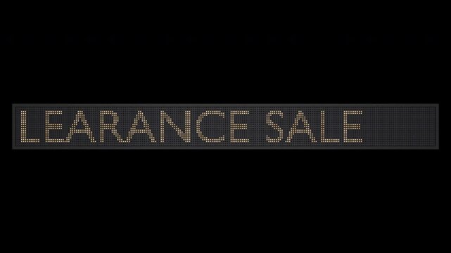 Clearance Sale Text on transparent Background for Retail Promotions and Marketing