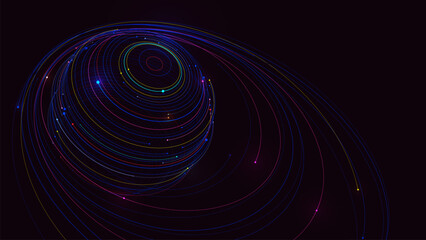 Obraz na płótnie Canvas Futuristic global data network elements background