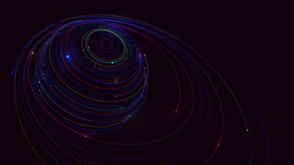 Futuristic global data network elements background © Tasphong