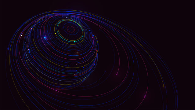 Futuristic global data network elements background