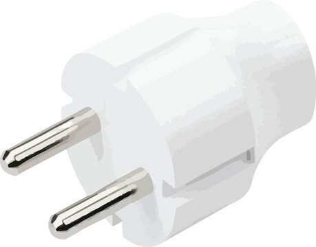 Modern white europlug European power plug adapter