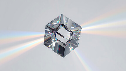 Fototapeta premium Prism casting vibrant rainbow light