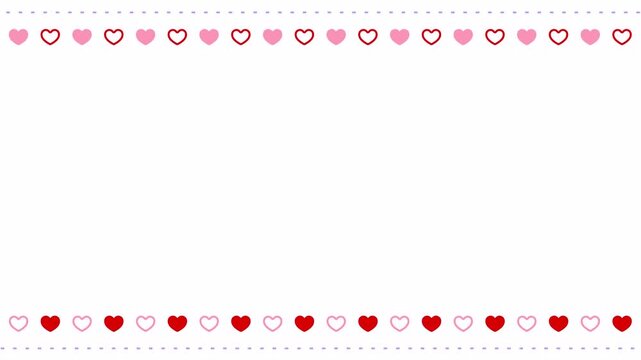 Heart Border &ndash; Minimal Heart Line Decoration Background 4K