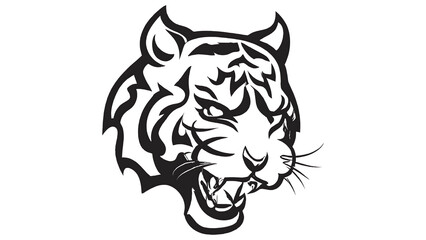 head tiger vector illustration