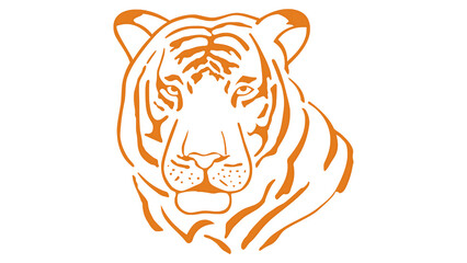 head tiger vector illustration