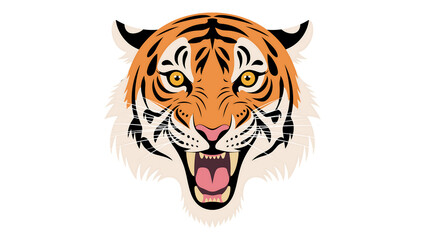 head tiger vector illustration