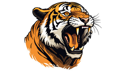 head tiger vector illustration