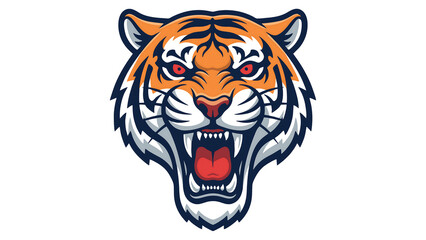 head tiger vector illustration