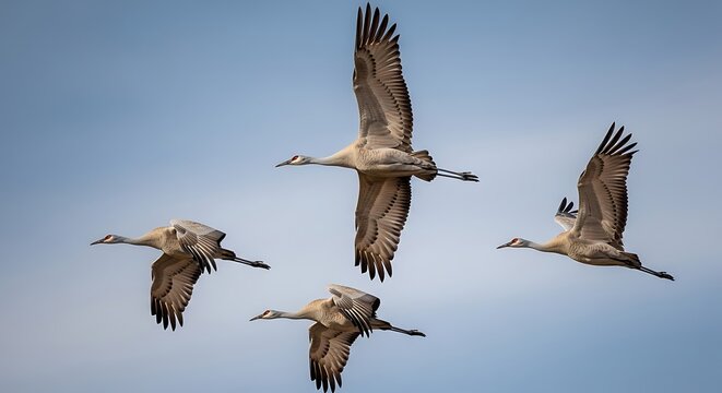 seagulls in flight