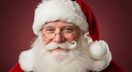 Santa Claus Portrait Festive and Joyful Close-up for Holiday Cheer