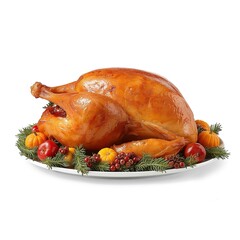 Traditional Thanksgiving Dinner with Roasted Turkey and Seasonal Sides