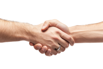 Handshake between tanned individuals
